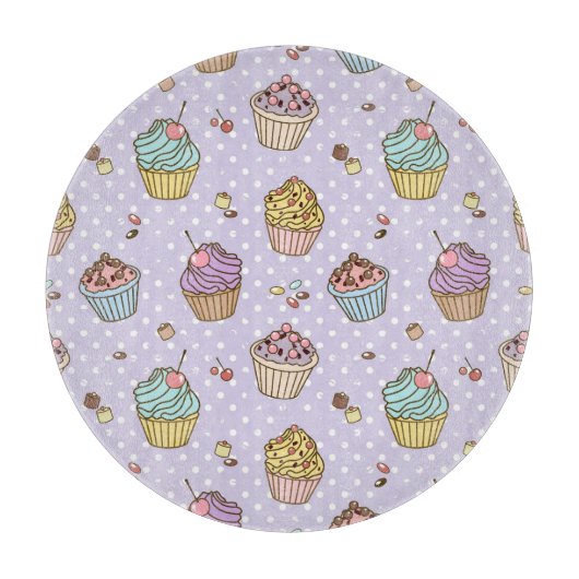 Retro Süßigkeitens-Muster Schneidebrett (Vorderseite)