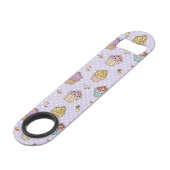 Retro Süßigkeitens-Muster Speed Flaschenöffner (Rückseite Schrägansicht)