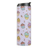 Retro Süßigkeitens-Muster Thermosbecher (Nach links gedreht)