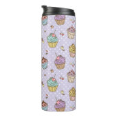 Retro Süßigkeitens-Muster Thermosbecher (Nach rechts gedreht)