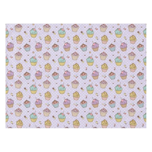 Retro Süßigkeitens-Muster Tischdecke (Vorderseite (Horizontal))