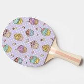 Retro Süßigkeitens-Muster Tischtennis Schläger (Seitenansicht)