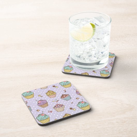 Retro Süßigkeitens-Muster Untersetzer (Rechte Seite)