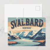 Retro Svalbard Postkarte (Vorne/Hinten)
