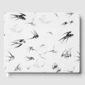 Retro Swallow Bird Nature Animal Gästebuch (Vorderseite)