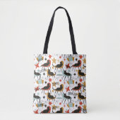 Retro Swanky Black Cat in Atomic MCM Chair Bag Tasche (Vorderseite)