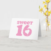 Retro Sweet 16 Karte (Gelbe Blume)