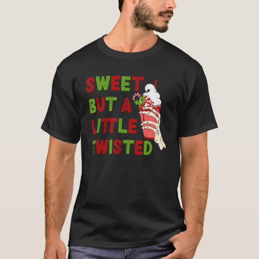 Retro Sweet, aber ein wenig gefleckt frohe Weihnac T-Shirt (Vorderseite)