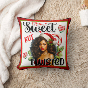 Retro Sweet but Twisted Christmas Pinup Kissen
