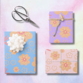 Retro Sweet Floral Muster Geschenkpapier Set