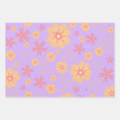 Retro Sweet Floral Muster Geschenkpapier Set (Vorderseite 2)