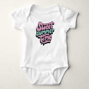 Retro Sweet Summer Time Baby Strampler