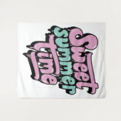 Retro Sweet Summer Time Wandteppich (Vorderseite (Horizontal))