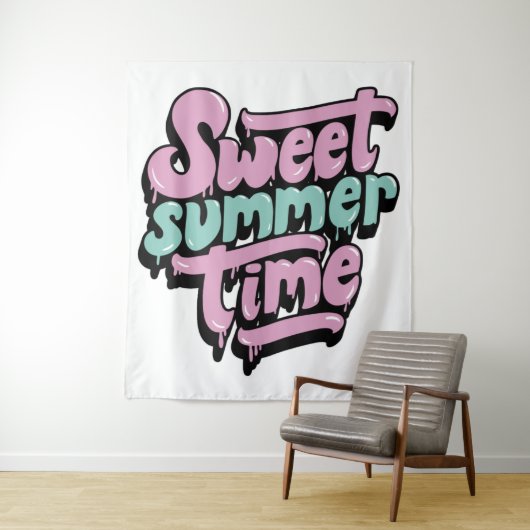 Retro Sweet Summer Time Wandteppich (Beispiel)