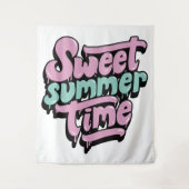 Retro Sweet Summer Time Wandteppich (Vorderseite)