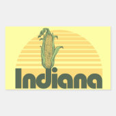 Retro Sweet Zuhause Indiana Rechteckiger Aufkleber (Vorderseite)