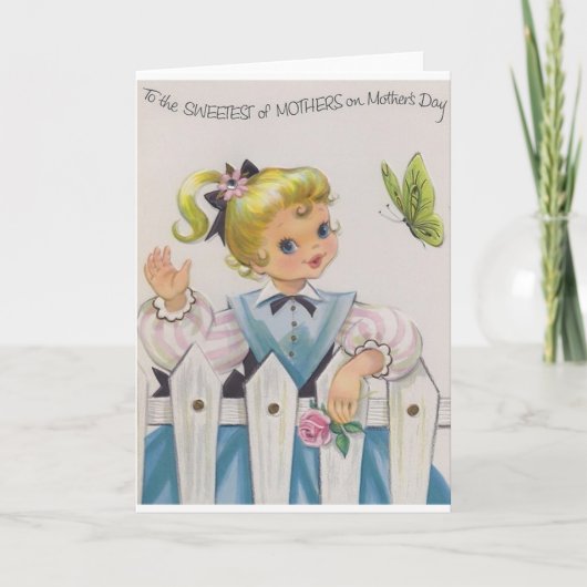 Retro Sweetest Mother Day Card Karte (Vorderseite)