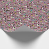 Retro Sweets- Pink Geschenkpapier (Ecke)