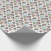 Retro Sweets- White Geschenkpapier (Ecke)