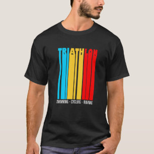 Retro Swim Bike Run Triathlon Athletic Sport Männe T-Shirt