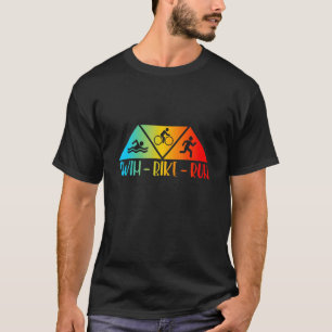 Retro Swim Bike Run Triathlon Athletic Sport Männe T-Shirt