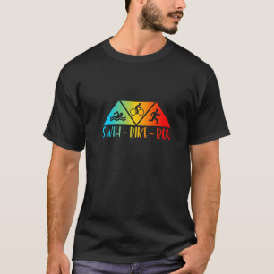 Retro Swim Bike Run Triathlon Athletic Sport Männe T-Shirt