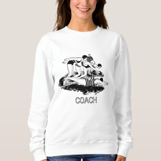 Retro Swimmer COACH Sweatshirt (Vorderseite)