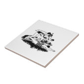 Retro Swimmer Fliese (Seite)