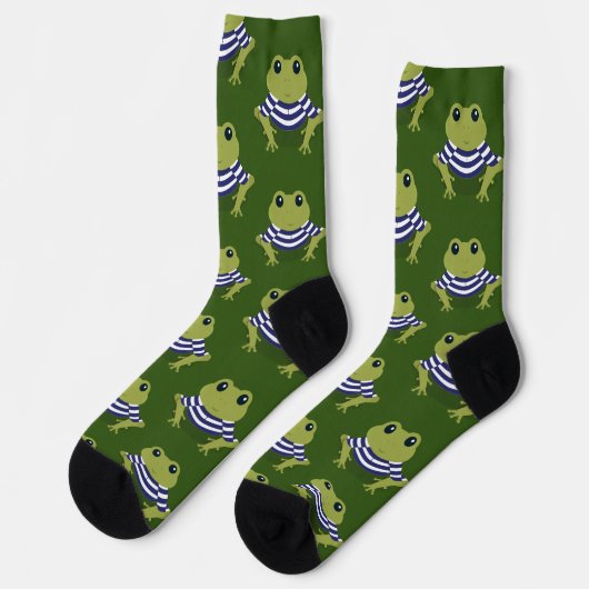 Retro Swimsuit Frog Socken (Linkes Detail)