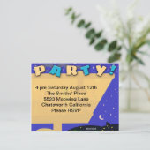 Retro Swinging Sixties Jet Set Party Einladung (Stehend Vorderseite)