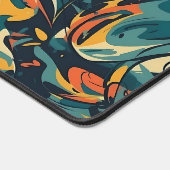 Retro Swirl Abstract Collage Desk Mat Schreibtischunterlage (Ecke)