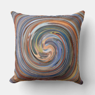 Retro Swirl Abstrakt Art #12 Kissen