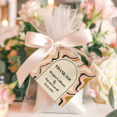 Retro Swirl Arch Pink Black Gold Hochzeit Vielen D Geschenkanhänger