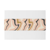 Retro Swirl Arch Pink Black Gold Wedding Einladungsbanderole (Rückseitenbeispiel)