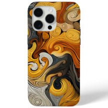 Retro Swirl Gemusterte Farbdrucke