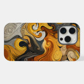 Retro Swirl Gemusterte Farbdrucke iPhone Hülle (Rückseite (Horizontal))