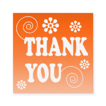 Retro Swirl Order Vielen Dank Orange