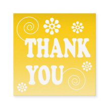 Retro Swirl Order Vielen Dank Yellow