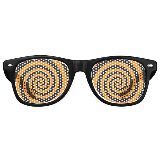 Retro Swirl Party Sonnenbrille (Vorderseite)