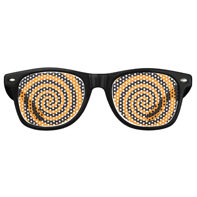 Retro Swirl Party Sonnenbrille (Vorderseite)