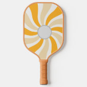 Retro Swirl Pickleball Paddle | Groovy Sunshine  (Vorderseite)