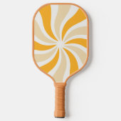 Retro Swirl Pickleball Paddle | Groovy Sunshine  (Rückseite)