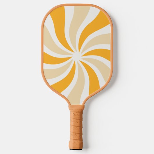 Retro Swirl Pickleball Paddle | Groovy Sunshine  (Rückseite)