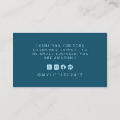 Retro Swirl vielen Dank für den Einkauf von kleine Visitenkarte (Rückseite)