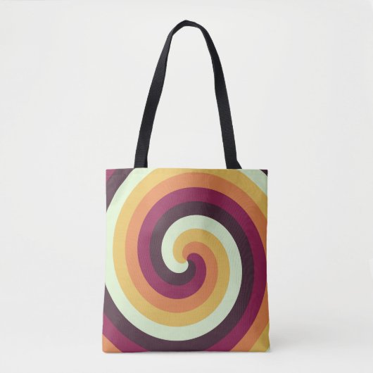 Retro Swirl Vortex Tasche (Vorderseite)