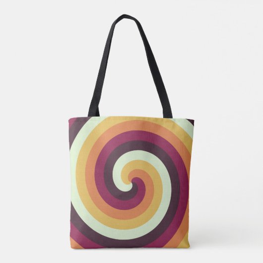 Retro Swirl Vortex Tasche (Rückseite)
