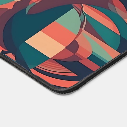 Retro Swirls in Harmonic Fusion Schreibtischunterlage (Ecke)