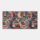 Retro Swirls in Harmonic Fusion Schreibtischunterlage (Vorderseite)