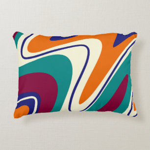 Retro Swirls - Klassischer Stil der 70er Jahre Dekokissen