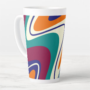 Retro Swirls - Klassischer Stil der 70er Jahre Milchtasse